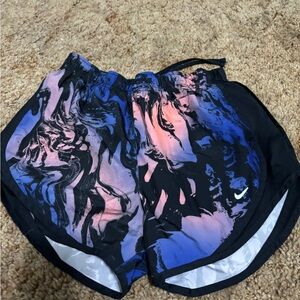 Nike Women's Athletic Shorts - Black, Pink, and Blue
